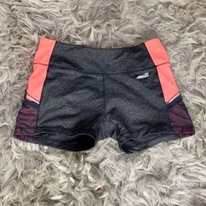 Peach and Grey Avia Workout Shorts